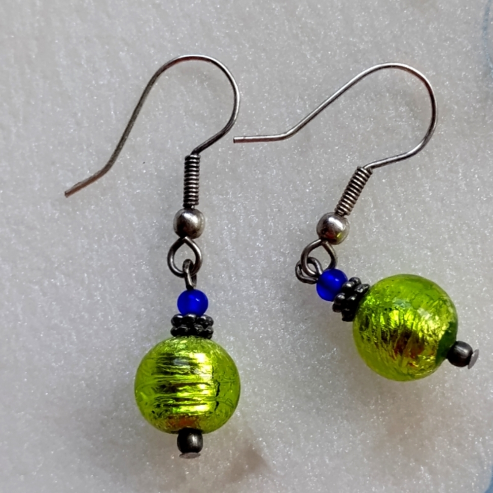 Antique Glass Beaded Earrings